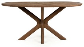 Eleonora Tycho Eettafel Kruispoot Bruin 160 - 160 X 110cm.