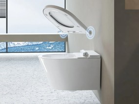 Clou Clever douche wc met turboflush en softclose zitting wit glans