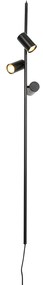 Hanglamp zwart met voetschakelaar 3-lichts - Jeana Luxe Modern GU10 Binnenverlichting Lamp