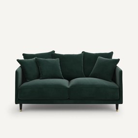 Compacte, rechte 3-bank van fluweel, LAZARE