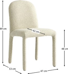 Beige Eetkamerstoel Volledig Stof