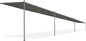 Antraciet terrasoverkapping Genoa 3 x 12 m Garden Point