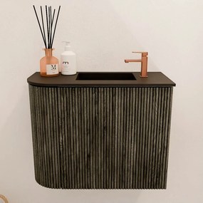 Mondiaz Joya 50cm toiletmeubel ronding links shadow met wastafel faye rechts 1 kraangat urban