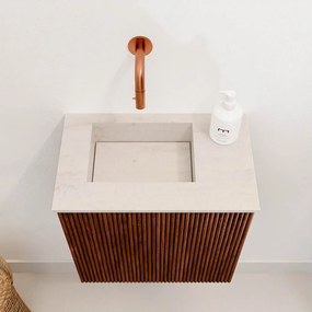 Mondiaz Joya DLux 40cm toiletmeubel ruby met wastafel faye links zonder kraangat meli