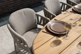 Taste by 4 Seasons Estate tuintafel amber met teak blad in mangovorm 240 x 105 cm Tuintafel   houtkleur weerbestendig