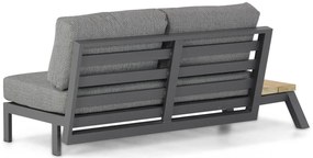 4 Seasons Outdoor Empire Platform Seater Right With Cushions Aluminium/teak Grijs
