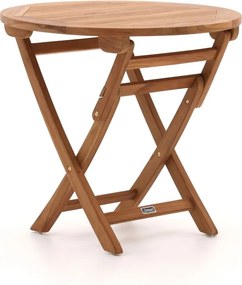 Inklapbare tafel Sunyard | Rond | Tuintafel Teakhout | Ø80cm | 2 personen | Kees Smit Tuinmeubelen