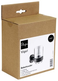 Plieger Vigo glashouder met glas mat zwart