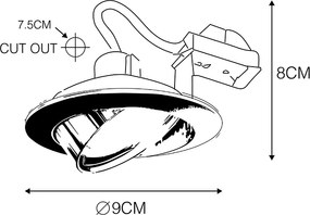 Smart inbouwspot koper kantelbaar incl. Wifi GU10 - Cisco