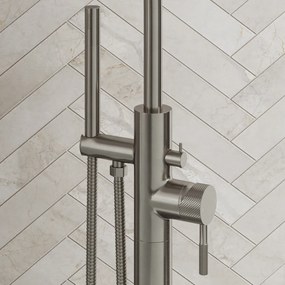 Saniclear Exclusive Curved vrijstaande badkraan RVS