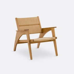 Fauteuil teak en vlechtwerk, Tekora