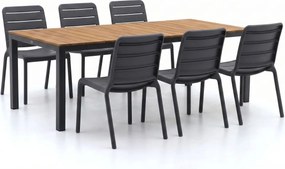 Diningset Forza | 6 personen polywood | Tuinset stapelbaar | 7-delig | Kees Smit Tuinmeubelen