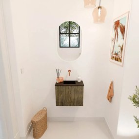 Mondiaz Joya 50cm toiletmeubel dusk met wastafel faye midden zonder kraangat urban