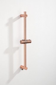 Saniclear Copper inbouwregendouche 30cm rond met plafondarm, 3 standen handdouche en glijstang geborsteld koper