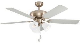 EGLO Las Palmas 35077 | Plafondventilator 132CM Nikkel/Zilver | Inclusief Lamp