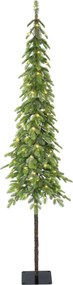 Colwood Wrapped verlichte kunstkerstboom - 180 cm - Groen - Diameter 50 cm - 674 tips - 100 ledlampjes (warm wit)