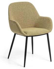 Kave Home Konna Armstoel Mosterdgeel
