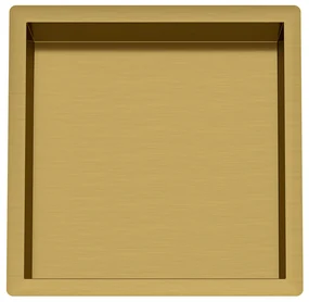Saniclear Fido inbouwnis 30x30cm mat goud - geborsteld messing