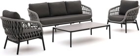 Stoel-bank loungeset Bellagio | 5 personen | Loungeset Grijs | Rope (touw) | Kees Smit Tuinmeubelen