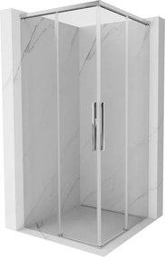 Mexen Rox Duo schuifdouchecabine 80 x 80 cm, transparant, chroom - 8C2D-080-080-01-00