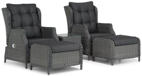 Bistroset 2 personen  Wicker Zwart Garden Collections Chicago