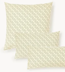 Katoenen perkal kussenhoes Inki met geometrische print