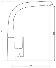 Sanigoods Kasper keukenmengkraan chroom
