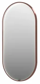INK SP28 spiegel - 50x4x100cm ovaal in stalen kader incl dir LED - verwarming - color changing - dimbaar en schakelaar - geborsteld koper 8409414