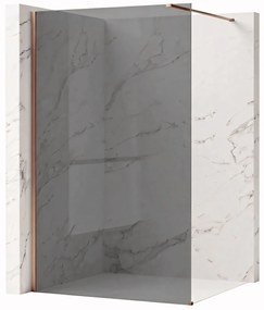 Walk-in douchewand Rea Flexi Grey / Brush Copper 140