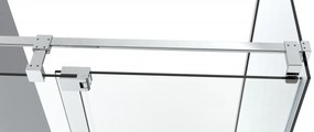 Van Rijn ST08 hoekcabine met draaideur rook glas 120x100cm chroom