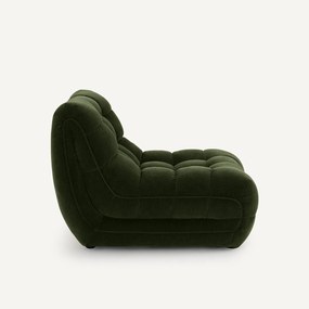Modulaire gecapitonneerde fauteuil, fluweel, JUD