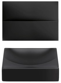 Clou Vale keramische fontein 28cm zonder kraangat zwart mat