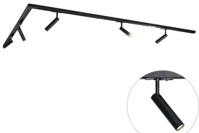 Modern railsysteem met 5 Spot / Opbouwspot / Plafondspots zwart 1-fase - Iconic Ivy G9 Binnenverlichting Lamp