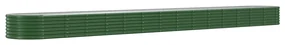 vidaXL Plantenbak 620x80x36 cm gepoedercoat staal groen