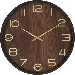 Atmosphera Ivana Wandklok– Hout – diameter 38 cm – Bruin – Keuken/Kamer/Kantoor