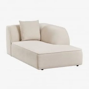 Rechts Chaise Longue Module Voor Gestoffeerde Modulaire Bank Cardea Chenille Crèmebeige - Sklum