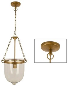 Hanglamp Bell Jar Antiek Messing