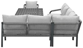 Garden Impressions Tarera lounge dining set 6-delig incl stoel - donker grijs
