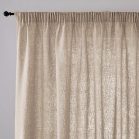 Linnen gordijn met grote breedte en plooien, Onega