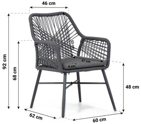 Tuinstoel Rope Grijs-antraciet Domani Furniture Foris