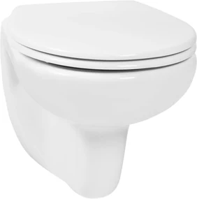 Saqu Trade 1-pack hangtoilet en quickrelease toiletbril met softclose wit