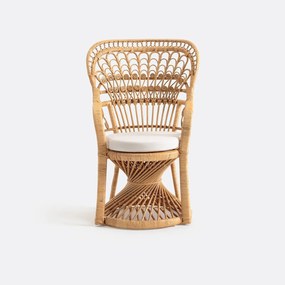 Fauteuil in gevlochten rotan Malu