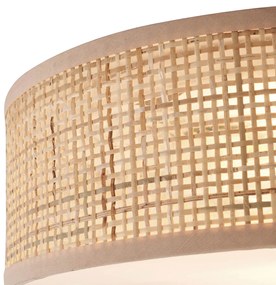 Oosterse plafondlamp rotan 30cm - TrammyOosters E27 rond Binnenverlichting Lamp