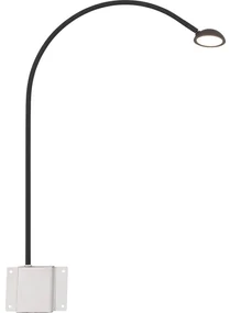 Goossens Verlichting Tbv Hoofdbord Light, Model h = black fix schotel (set van 2 stuks) led