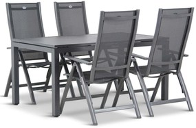 Tuinset 4 personen 160 cm Aluminium/Textileen /Aluminium/textileen Grijs Hartman Royal