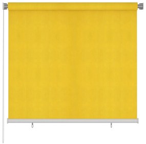 vidaXL Rolgordijn voor buiten 160x140 cm HDPE geel