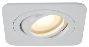 Set van 6 afgeronde inbouwspots wit GU10 50mm draai- en kantelbaar IP44 - Alberto