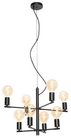 Moderne hanglamp zwart 8-lichts - Osprey Modern E27 rond Binnenverlichting Lamp