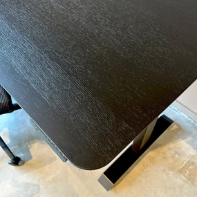 Zit-sta Bureau Zwart Eiken