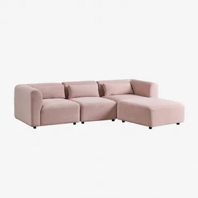 Fogler 3-delige Modulaire Bank Met Poef Corduroy Roze Wijn - Sklum